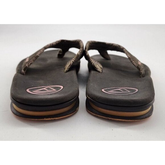 Vtg 2004 Reef Fanning Women's Thong Flip Flop Sandals Bottle Opener Bottom Sz 9 - Picture 7 of 14